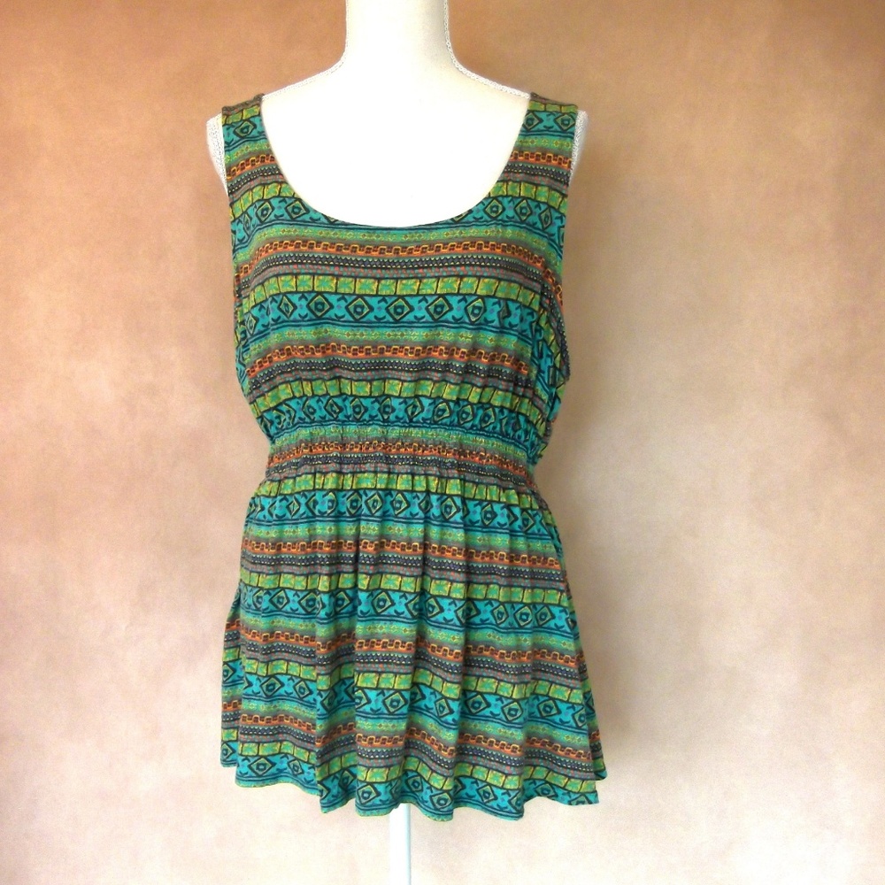Super Cute Forever 21 Boho Tank Top Size 3X - Picture 2 of 8